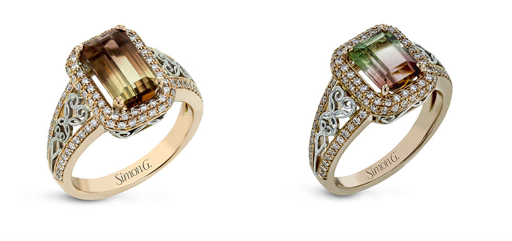 Simon G Bi-Color Tourmaline Fashion Rings