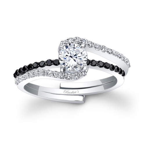 Barkev's Black Diamond Engagement Ring #7907SBK