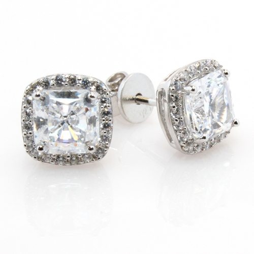 Silver CZ Stud Earrings #SCZGT00703