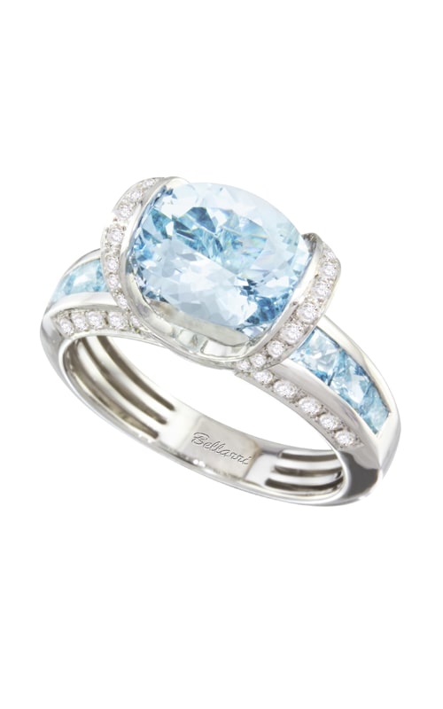 Channel set aquamarine on sale ring