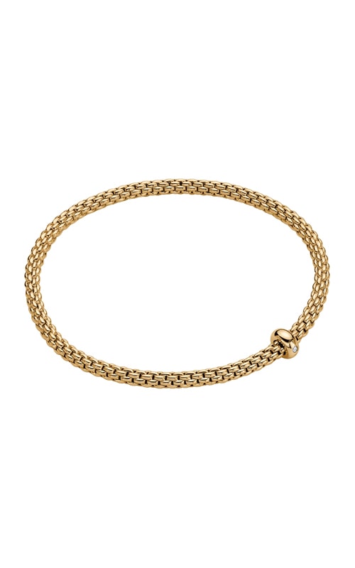 Flexible Gold Snake Bracelet with Diamond