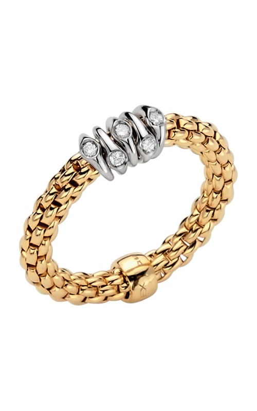 FOPE 18kt yellow and white gold Flexible white diamond bracelet