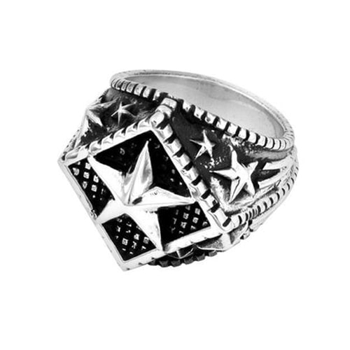 King Baby Silver Diamond Star Ring K20-5125-10