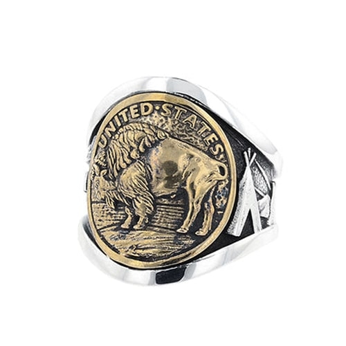 King Baby Silver Buffalo Nickel Cigar Band K20-6056-10